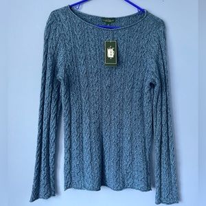 LRL Ralph‎ Lauren Jeans Co Blue Cable Knit Sweater Medium